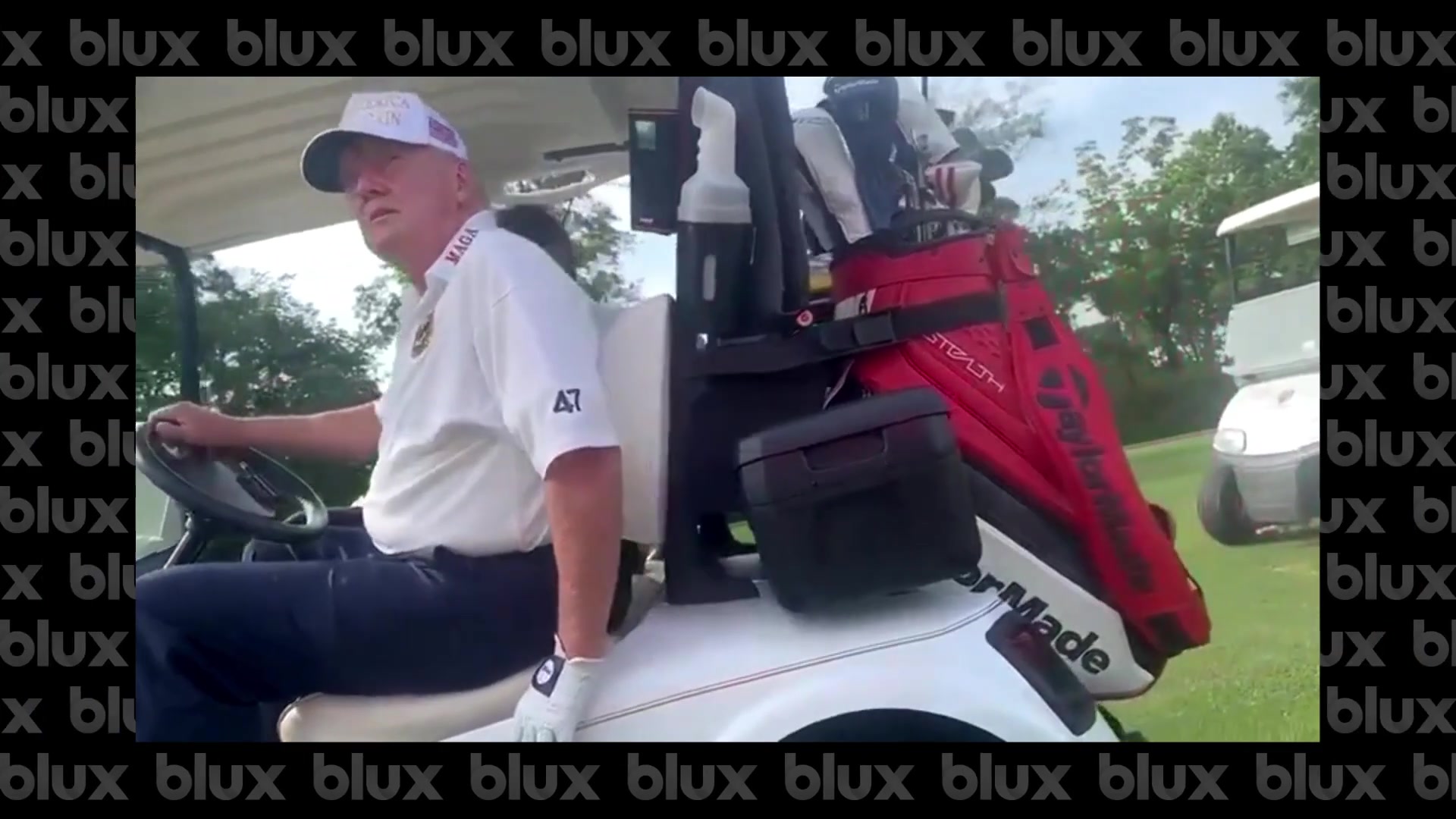 Donald Trump on Golf Cart  Kamala Harris is Pathetic